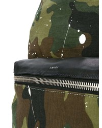 dunkelgrüner Camouflage Rucksack von Amiri