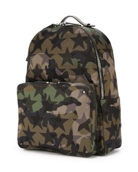 dunkelgrüner Camouflage Rucksack von Valentino