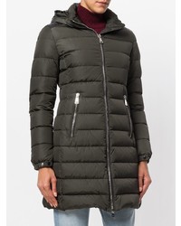 dunkelgrüner Daunenmantel von Moncler