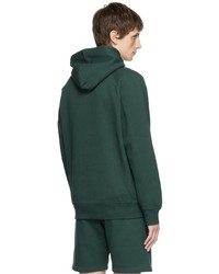 dunkelgrüner Fleece-Pullover mit einem Kapuze von CARHARTT WORK IN PROGRESS
