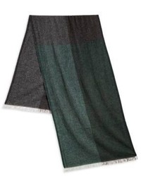 dunkelgrüner Leinen Schal