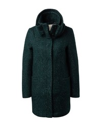 dunkelgrüner Mantel aus Bouclé von Tom Tailor Denim