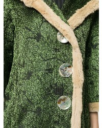 dunkelgrüner Mantel von John Galliano Vintage