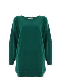 dunkelgrüner Oversize Pullover von Lamberto Losani