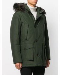 dunkelgrüner Parka von Woolrich