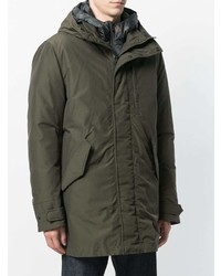 dunkelgrüner Parka von Woolrich