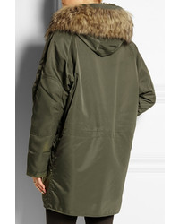 dunkelgrüner Parka