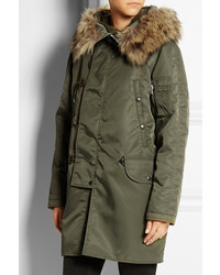 dunkelgrüner Parka