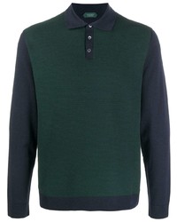 dunkelgrüner Polo Pullover von Zanone
