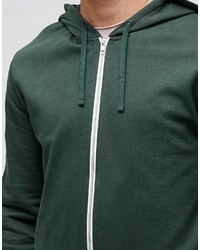 dunkelgrüner Pullover mit einem Kapuze von Asos