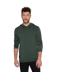 dunkelgrüner Pullover mit einem Kapuze von Camp David