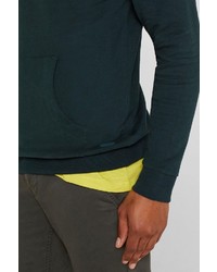 dunkelgrüner Pullover mit einem Kapuze von edc by Esprit