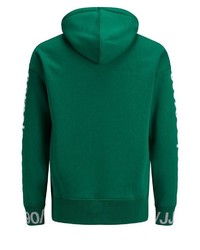 dunkelgrüner Pullover mit einem Kapuze von Jack & Jones