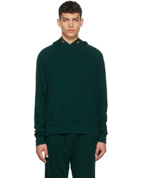 dunkelgrüner Pullover mit einem Kapuze von Les Tien