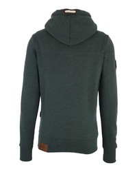 dunkelgrüner Pullover mit einem Kapuze von Naketano