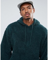 dunkelgrüner Pullover mit einem Kapuze von Asos