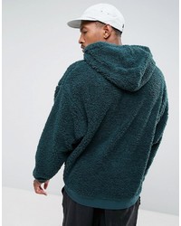 dunkelgrüner Pullover mit einem Kapuze von Asos