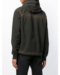 dunkelgrüner Pullover mit einem Kapuze von CP Company