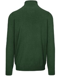 dunkelgrüner Pullover mit einem Reißverschluß von BASEFIELD