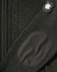 dunkelgrüner Pullover mit einem Reißverschluß von LUIS STEINDL