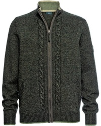 dunkelgrüner Pullover mit einem Reißverschluß von LUIS STEINDL