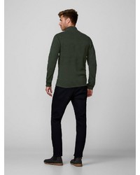 dunkelgrüner Pullover mit einem Reißverschluß von Produkt