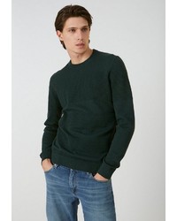 dunkelgrüner Pullover mit einem Rundhalsausschnitt von Armedangels