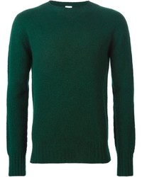 dunkelgrüner Pullover mit einem Rundhalsausschnitt von Aspesi