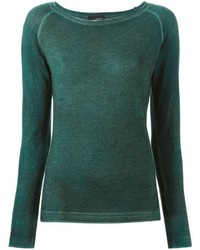 dunkelgrüner Pullover mit einem Rundhalsausschnitt von Avant Toi