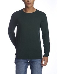 dunkelgrüner Pullover mit einem Rundhalsausschnitt von Bench