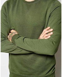 dunkelgrüner Pullover mit einem Rundhalsausschnitt von Asos