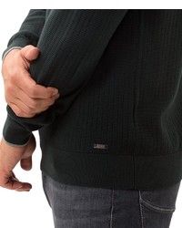 dunkelgrüner Pullover mit einem Rundhalsausschnitt von Brax