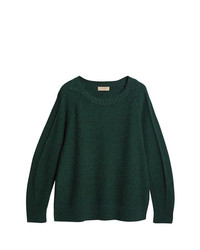 dunkelgrüner Pullover mit einem Rundhalsausschnitt von Burberry