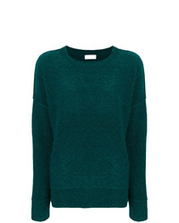 dunkelgrüner Pullover mit einem Rundhalsausschnitt von By Malene Birger