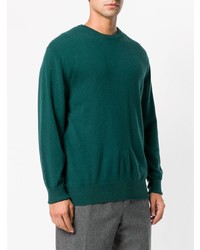 dunkelgrüner Pullover mit einem Rundhalsausschnitt von N.Peal