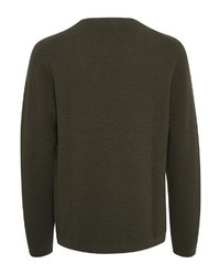 dunkelgrüner Pullover mit einem Rundhalsausschnitt von CASUAL FRIDAY