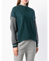 dunkelgrüner Pullover mit einem Rundhalsausschnitt von Lorena Antoniazzi