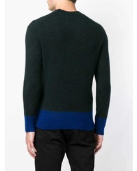 dunkelgrüner Pullover mit einem Rundhalsausschnitt von CK Calvin Klein