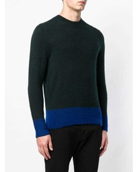 dunkelgrüner Pullover mit einem Rundhalsausschnitt von CK Calvin Klein