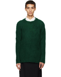 dunkelgrüner Pullover mit einem Rundhalsausschnitt von Comme Des Garcons Homme Plus