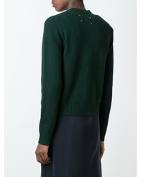 dunkelgrüner Pullover mit einem Rundhalsausschnitt von Maison Margiela