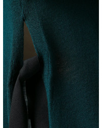 dunkelgrüner Pullover mit einem Rundhalsausschnitt von MM6 MAISON MARGIELA