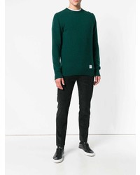 dunkelgrüner Pullover mit einem Rundhalsausschnitt von Department 5
