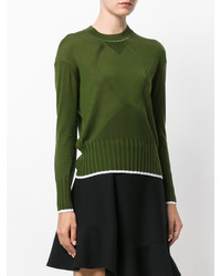 dunkelgrüner Pullover mit einem Rundhalsausschnitt von Kenzo