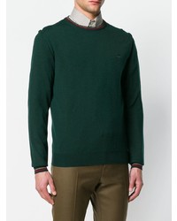 dunkelgrüner Pullover mit einem Rundhalsausschnitt von Etro