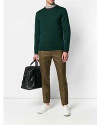 dunkelgrüner Pullover mit einem Rundhalsausschnitt von Etro