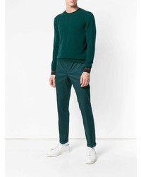 dunkelgrüner Pullover mit einem Rundhalsausschnitt von Etro