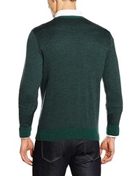 dunkelgrüner Pullover mit einem Rundhalsausschnitt von Daniel Hechter