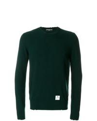 dunkelgrüner Pullover mit einem Rundhalsausschnitt von Department 5