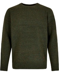 dunkelgrüner Pullover mit einem Rundhalsausschnitt von Dubarry